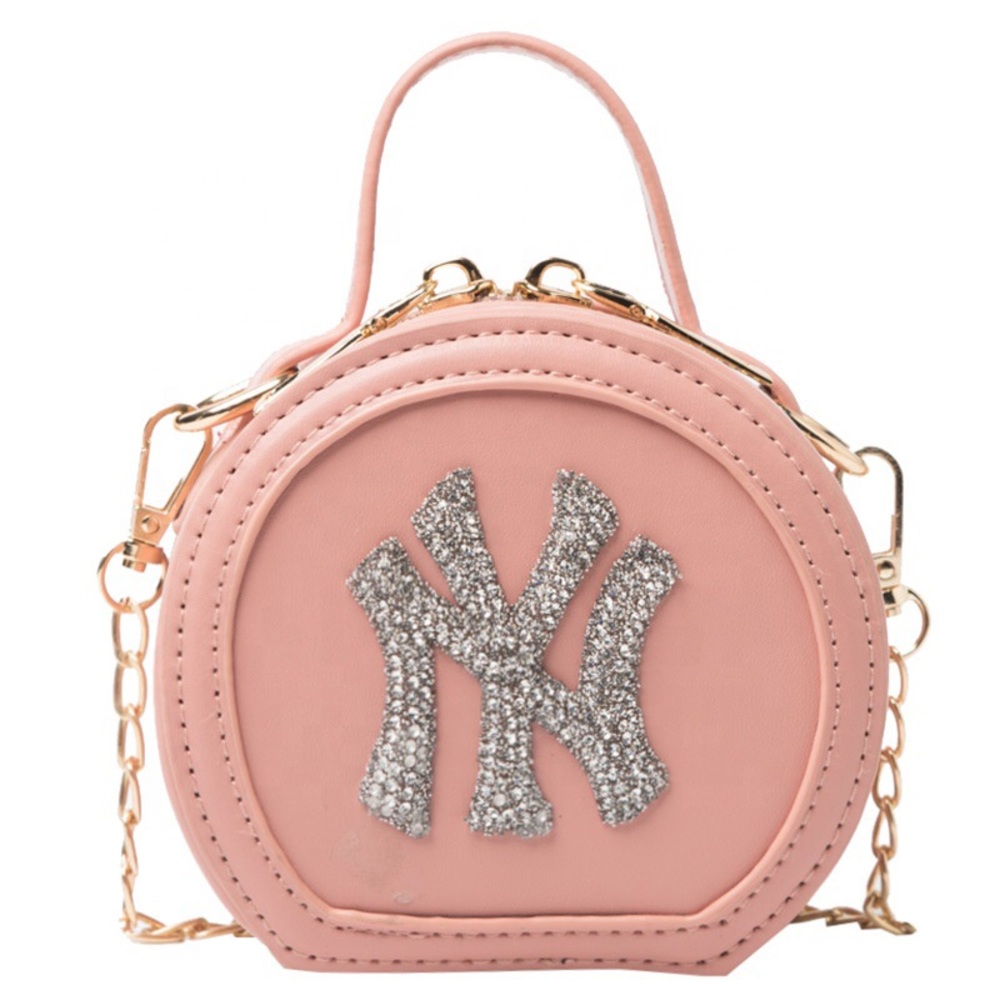 New York Logo Small Crossbody Pink Bag